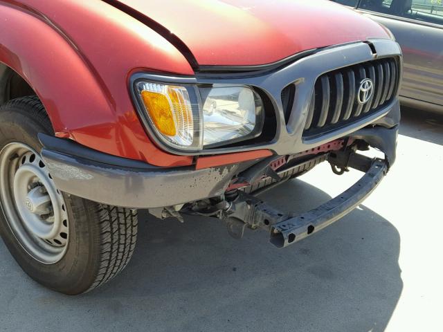 5TENL42N52Z143011 - 2002 TOYOTA TACOMA RED photo 9
