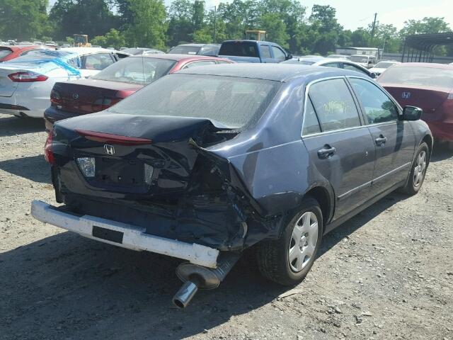 1HGCM56427A123605 - 2007 HONDA ACCORD LX BLUE photo 4