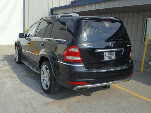 4JGBF8GE2CA768693 - 2012 MERCEDES-BENZ GL 550 4MA BLACK photo 3