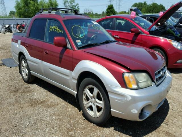 4S4BT61C437108933 - 2003 SUBARU BAJA RED photo 1