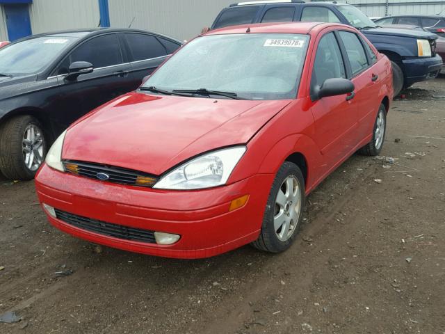 1FAFP38351W303611 - 2001 FORD FOCUS ZTS RED photo 2