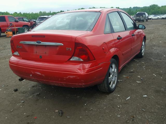 1FAFP38351W303611 - 2001 FORD FOCUS ZTS RED photo 4