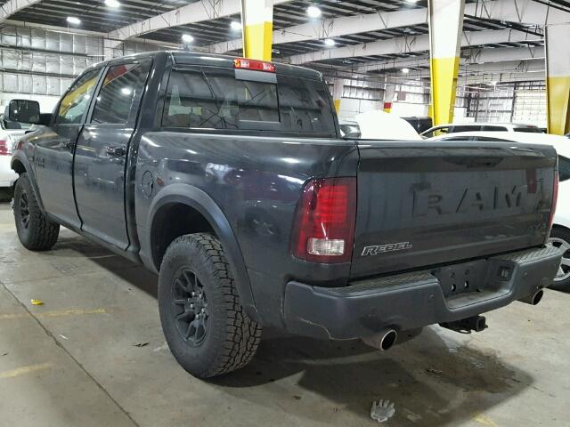 1C6RR7YTXHS749934 - 2017 RAM 1500 REBEL შავი ფოტო 3