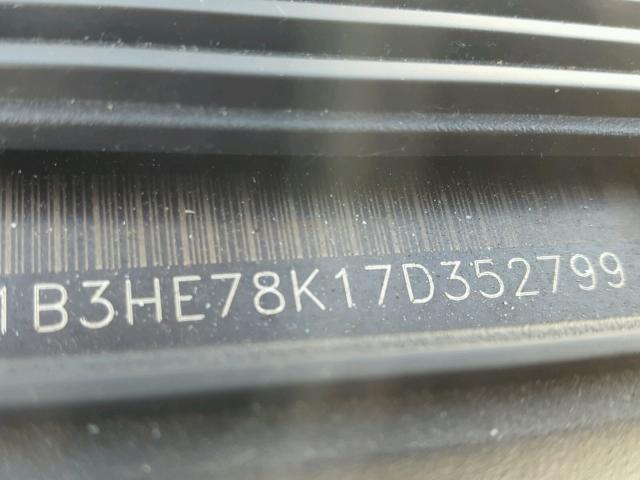 1B3HE78K17D352799 - 2007 DODGE CALIBER R/ BLACK photo 10