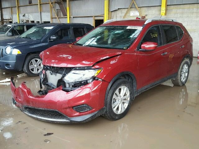 5N1AT2ML2FC839789 - 2015 NISSAN ROGUE RED photo 2