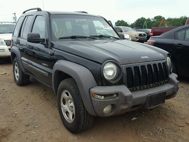 1J4GL48KX4W217300 - 2004 JEEP LIBERTY SP BLACK photo 1