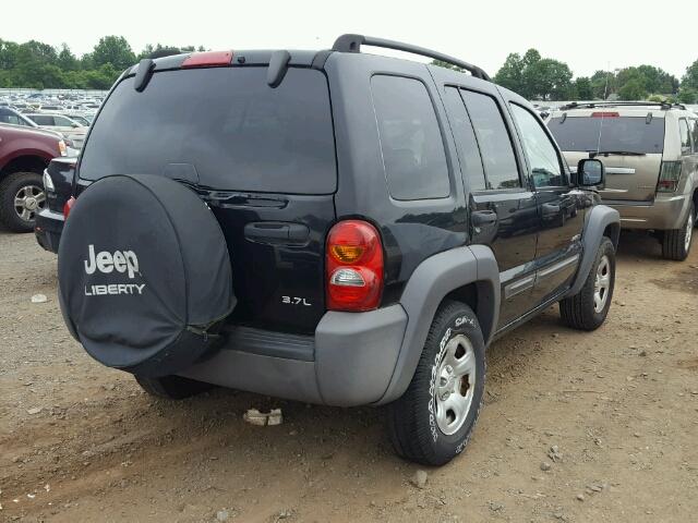 1J4GL48KX4W217300 - 2004 JEEP LIBERTY SP BLACK photo 4