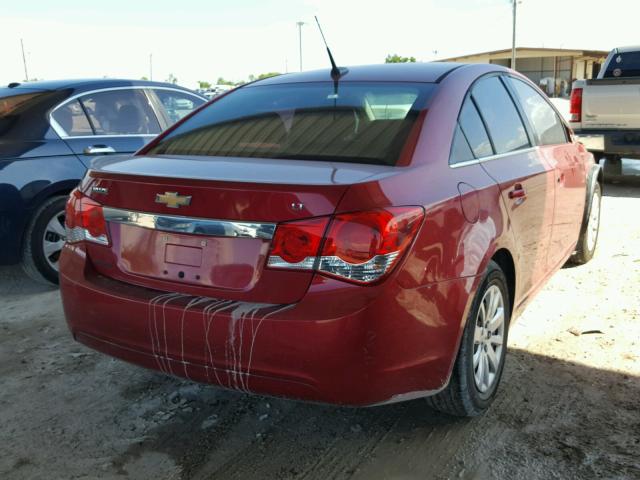 1G1PF5S94B7103771 - 2011 CHEVROLET CRUZE LT RED photo 4