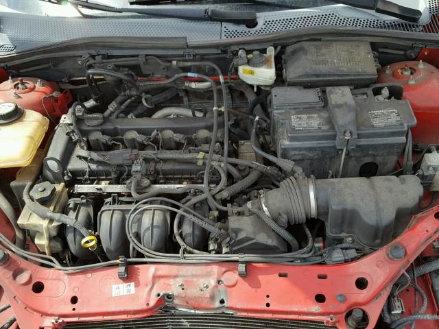 1FAFP34N07W355485 - 2007 FORD FOCUS ZX4 RED photo 7
