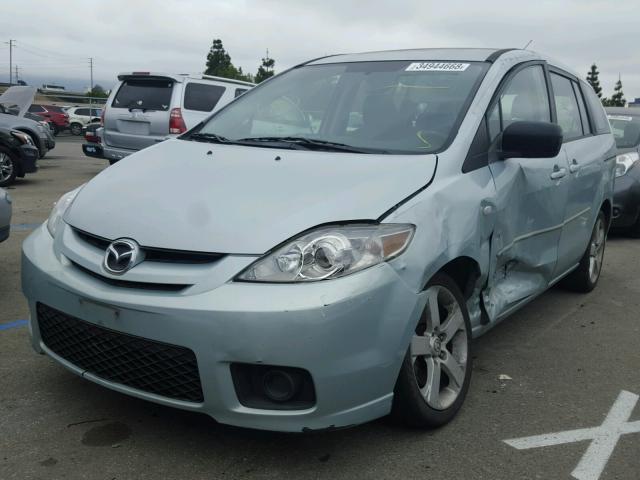 JM1CR29L570142589 - 2007 MAZDA 5 BLUE photo 2