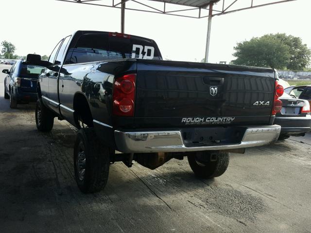 1D7KS28C17J568829 - 2007 DODGE RAM 2500 S BLACK photo 3