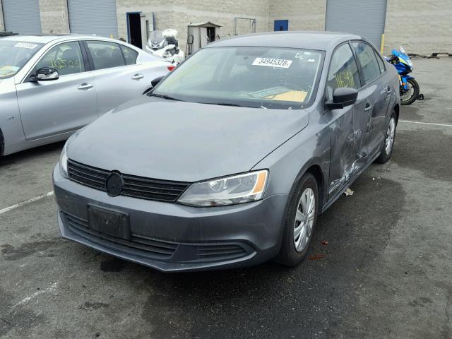 3VW1K7AJ4CM358490 - 2012 VOLKSWAGEN JETTA BASE 灰色 照片 2