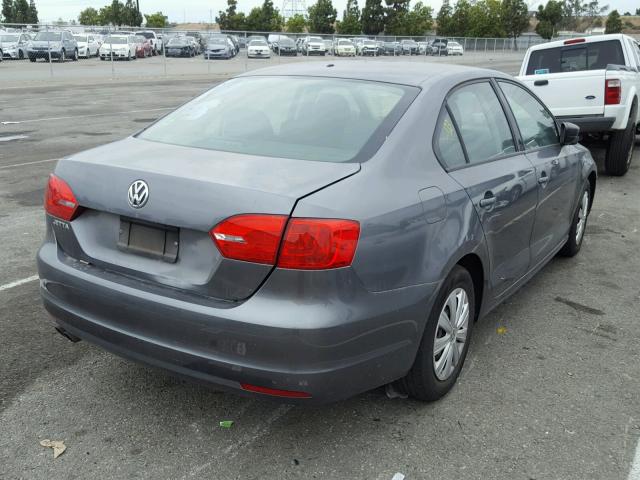 3VW1K7AJ4CM358490 - 2012 VOLKSWAGEN JETTA BASE 灰色 照片 4