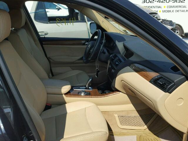 5UXWX9C5XD0A30292 - 2013 BMW X3 XDRIVE2 შავი ფოტო 5