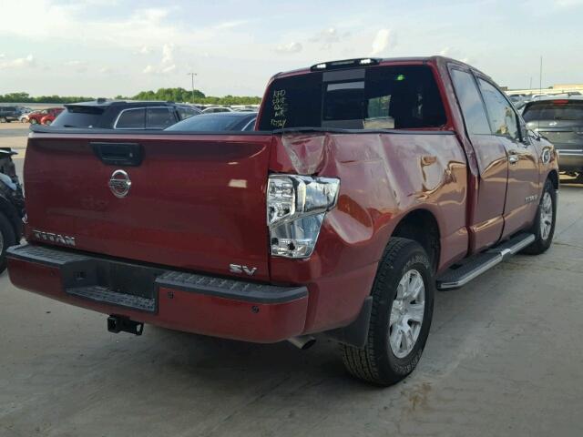 1N6AA1C66HN574038 - 2017 NISSAN TITAN SV RED photo 4