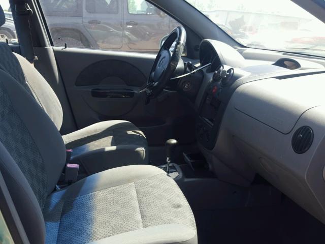 KL1TD52635B436764 - 2005 CHEVROLET AVEO BASE Կանաչ լուսանկար 5