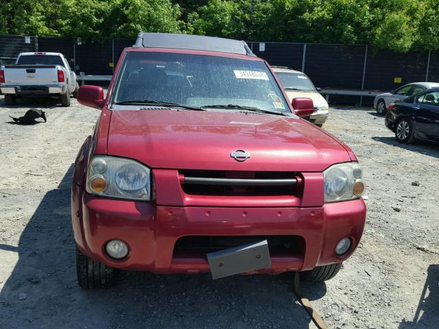 1N6ED27T71C357808 - 2001 NISSAN FRONTIER C RED photo 9
