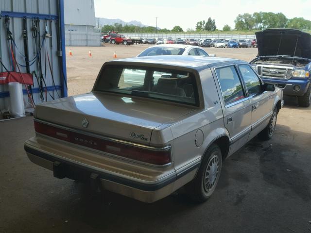 1B3XC56R9ND792109 - 1992 DODGE DYNASTY LE BEIGE photo 4