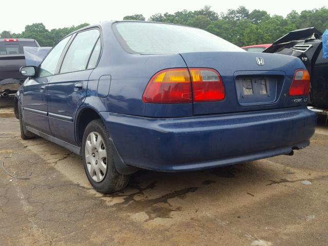 2HGEJ6614YH504842 - 2000 HONDA CIVIC BASE 蓝色 照片 3