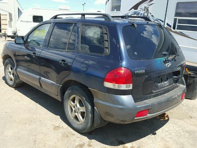 KM8SB13D35U897382 - 2005 HYUNDAI SANTA FE B BLUE photo 3