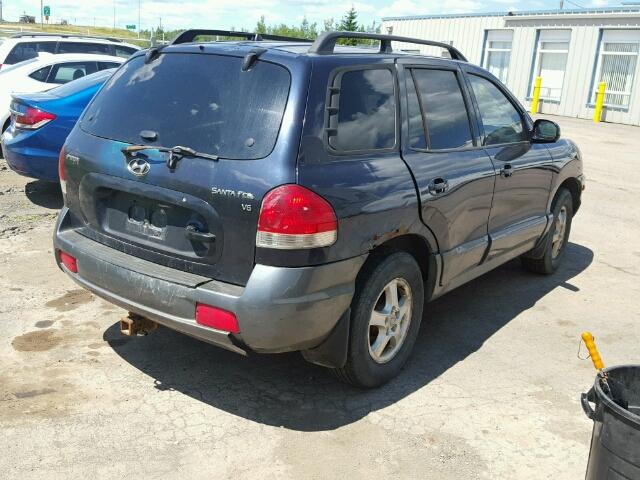 KM8SB13D35U897382 - 2005 HYUNDAI SANTA FE B BLUE photo 4