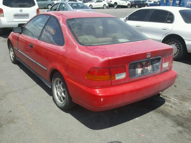 1HGEJ7222VL105298 - 1997 HONDA CIVIC HX RED photo 3