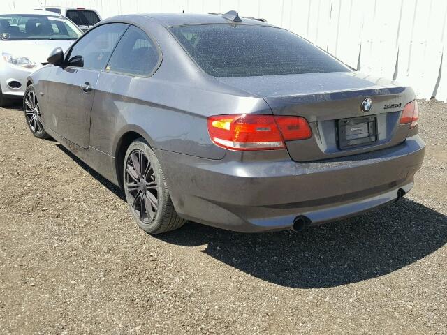 WBAWC73568E062192 - 2008 BMW 335 GRAY photo 3