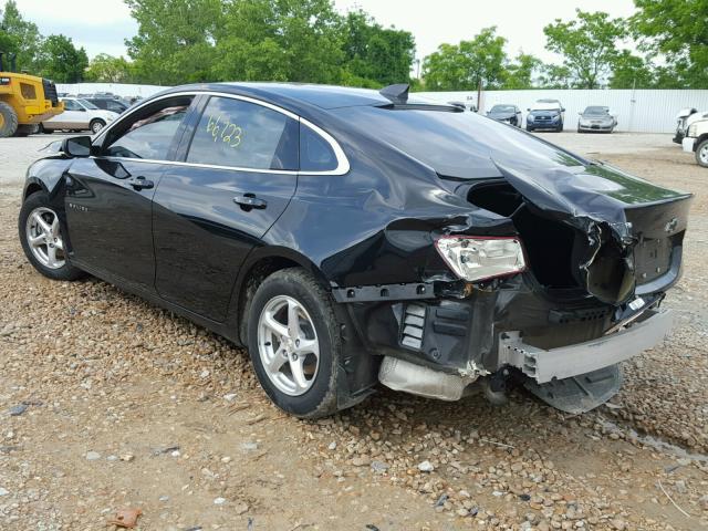 1G1ZB5ST8GF267019 - 2016 CHEVROLET MALIBU LS შავი ფოტო 3