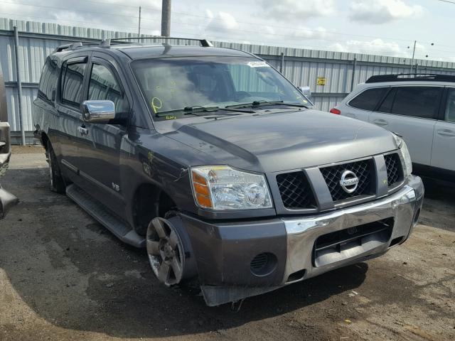 5N1AA08A55N738252 - 2005 NISSAN ARMADA SE GRAY photo 1