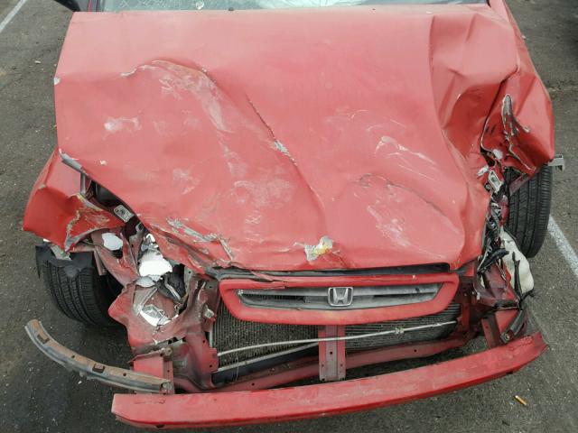 2HGEJ6326WH100287 - 1998 HONDA CIVIC CX RED photo 7