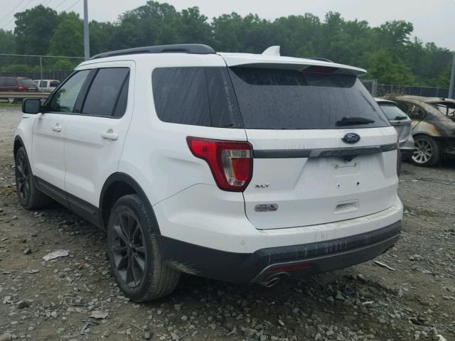 1FM5K7D82HGC76283 - 2017 FORD EXPLORER X WHITE photo 3