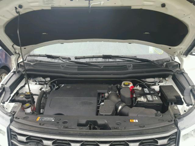 1FM5K7D82HGC76283 - 2017 FORD EXPLORER X WHITE photo 7