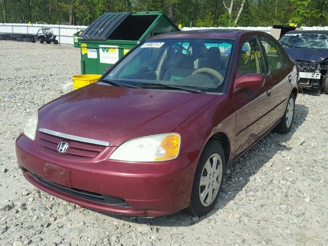 2HGES26793H518514 - 2003 HONDA CIVIC EX RED photo 2