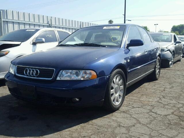 WAUAC68DX1A101108 - 2001 AUDI A4 1.8T BLUE photo 2