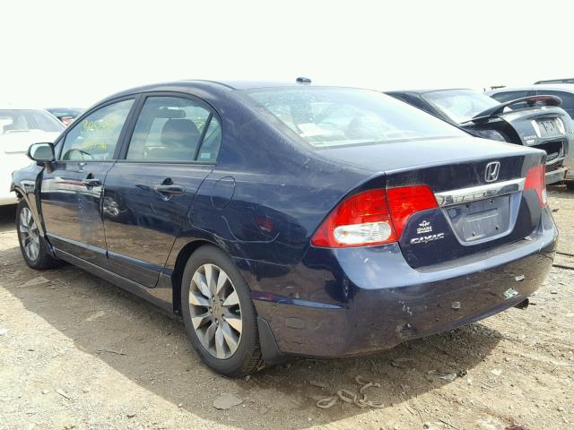 19XFA169X9E007948 - 2009 HONDA CIVIC EXL ლურჯი ფოტო 3