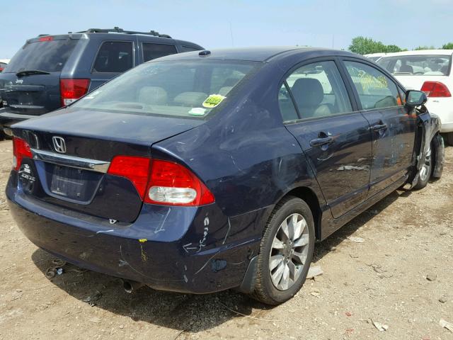 19XFA169X9E007948 - 2009 HONDA CIVIC EXL ლურჯი ფოტო 4