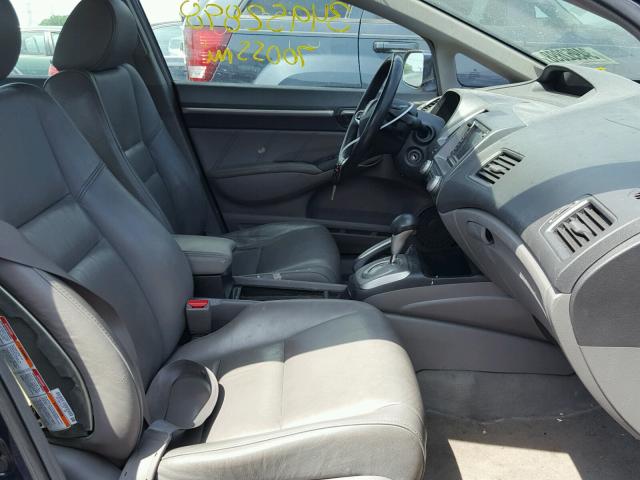 19XFA169X9E007948 - 2009 HONDA CIVIC EXL ლურჯი ფოტო 5