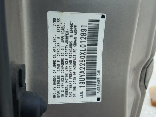 19UYA2250XL012891 - 1999 ACURA 3.0CL Kahverengi fotoğraf 10