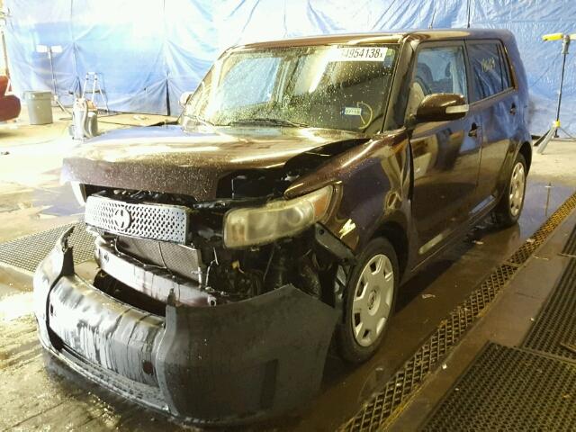 JTLKE50E781019383 - 2008 SCION XB BURGUNDY photo 2