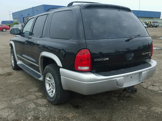 1D4HS58N43F590203 - 2003 DODGE DURANGO SL GRAY photo 3