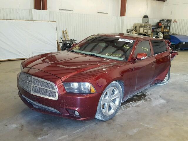 2B3CL3CG3BH507022 - 2011 DODGE CHARGER MAROON photo 2