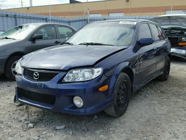 JM1BJ245121552577 - 2002 MAZDA PROTEGE PR BLUE photo 2