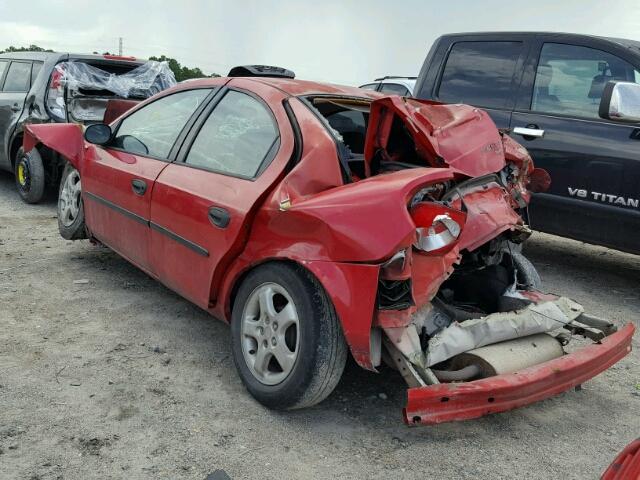 1B3ES26C93D171034 - 2003 DODGE NEON SE RED photo 3