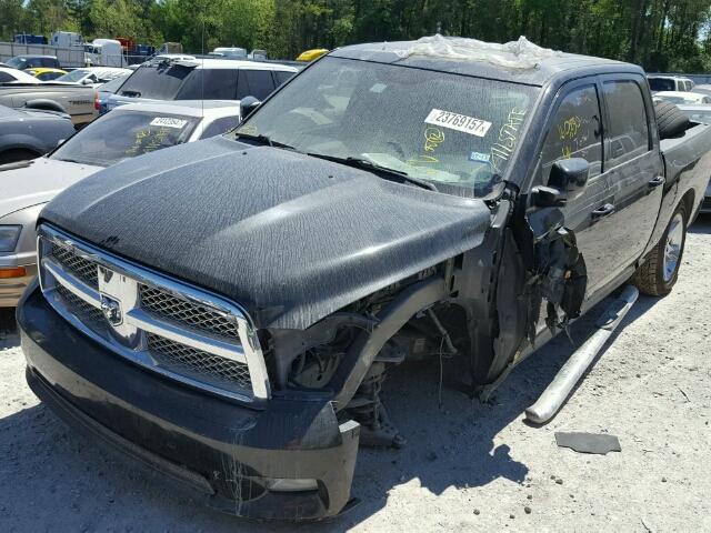 1D3HB13T09S701137 - 2009 DODGE RAM 1500 BLACK photo 2