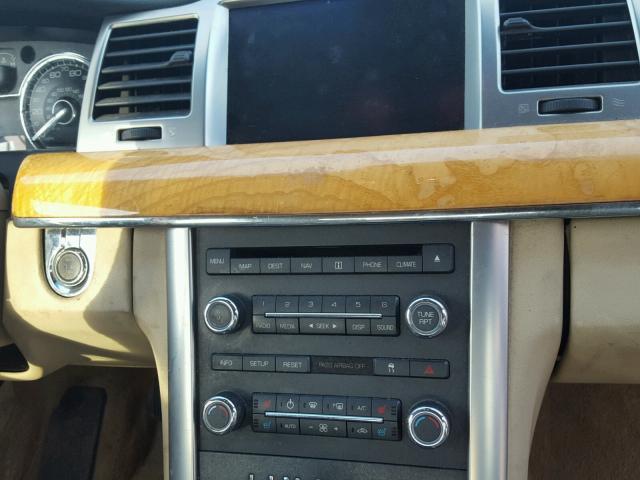 1LNHM93R59G614760 - 2009 LINCOLN MKS BURGUNDY photo 9