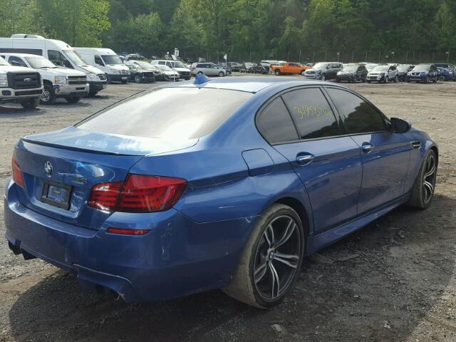 WBSFV9C5XDD096184 - 2013 BMW M5 BLUE photo 4