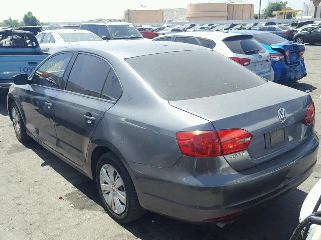 3VW2K7AJ5CM346322 - 2012 VOLKSWAGEN JETTA BASE 灰色 照片 3