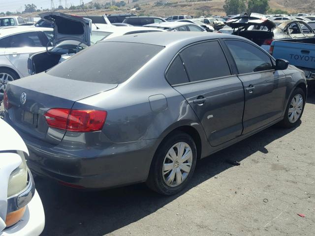 3VW2K7AJ5CM346322 - 2012 VOLKSWAGEN JETTA BASE 灰色 照片 4