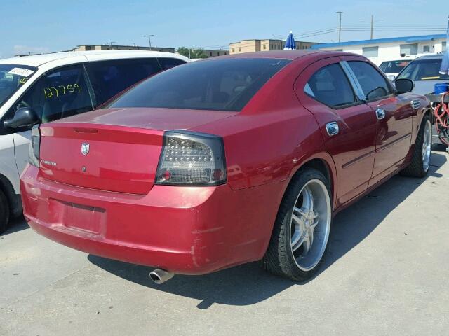 2B3KA43R27H642251 - 2007 DODGE CHARGER SE RED photo 4