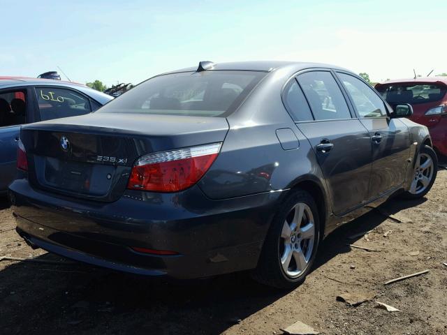 WBANV93528CZ65940 - 2008 BMW 535 XI GRAY photo 4